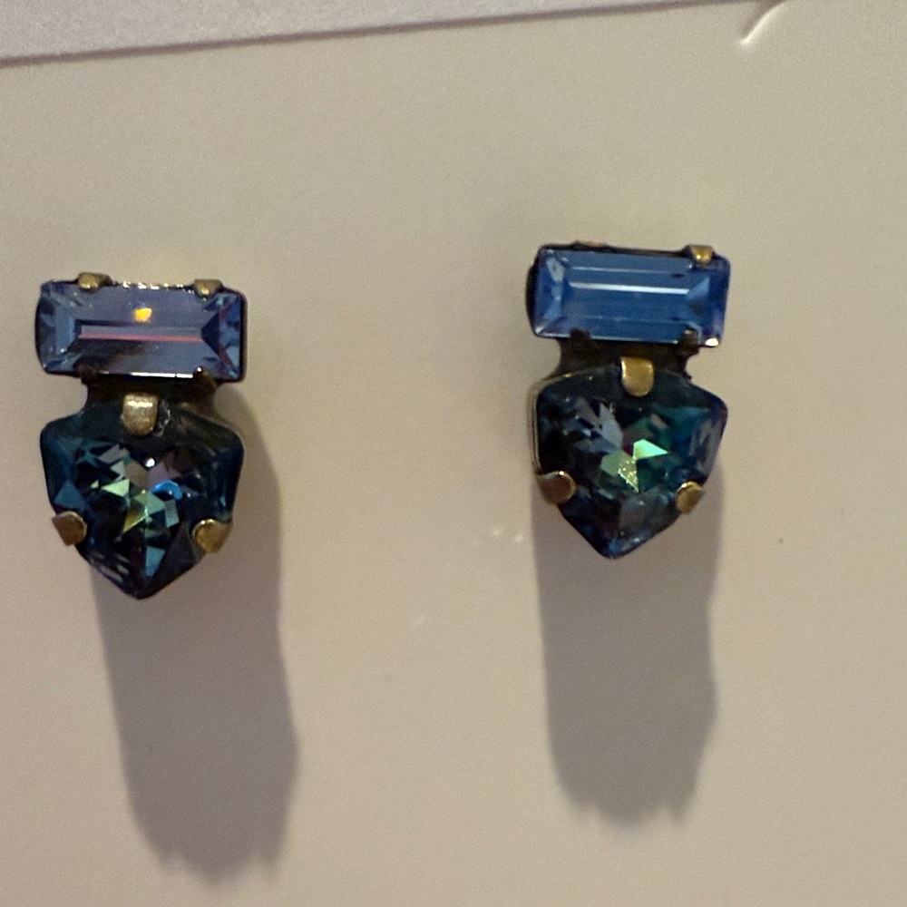 Sorrelli Sapphire and Emerald Crystal Earrings